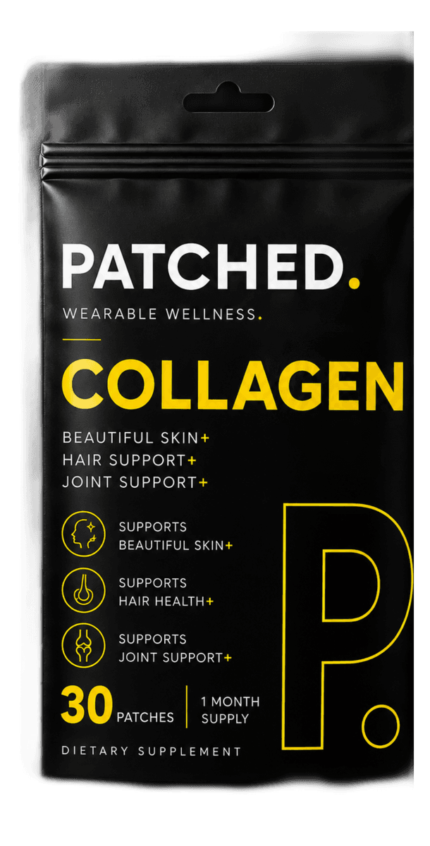 Collagen patch pouch, front view