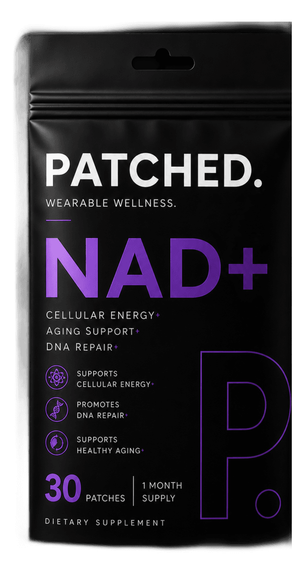 NAD+ patch pouch, front view